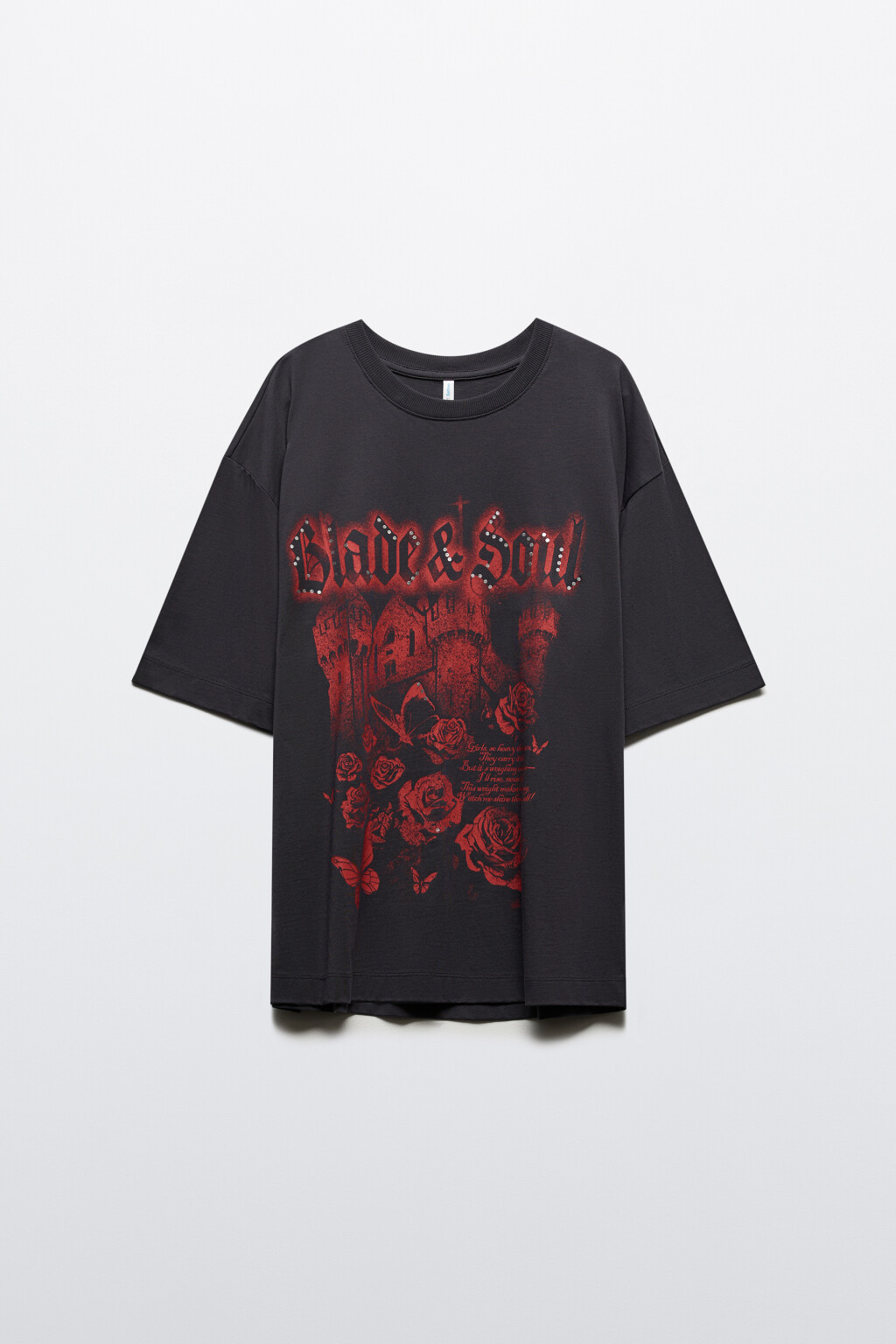 Футболка хлопковая с принтом - цвет серый - 7