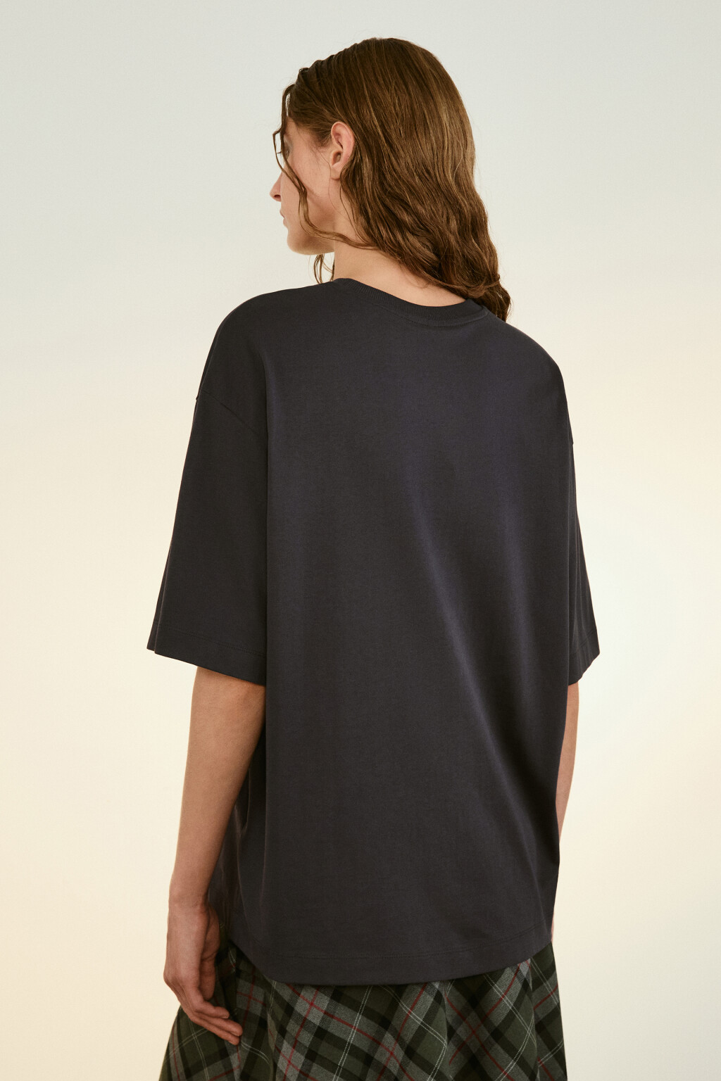 Футболка хлопковая с принтом - цвет серый - 3