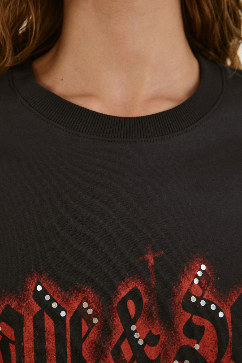 Футболка хлопковая с принтом - цвет серый - 5