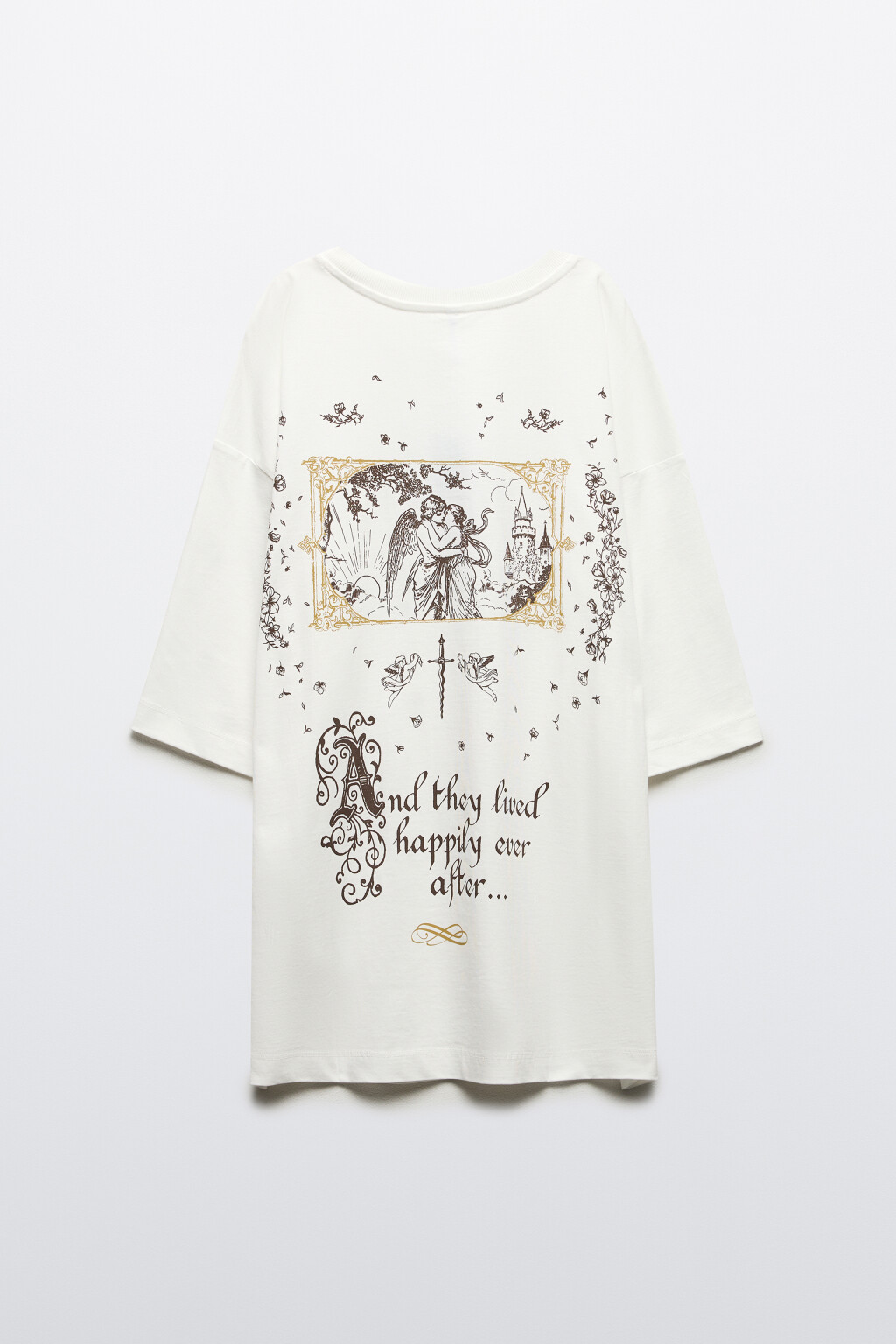 Футболка хлопковая с принтом - цвет белый - 8