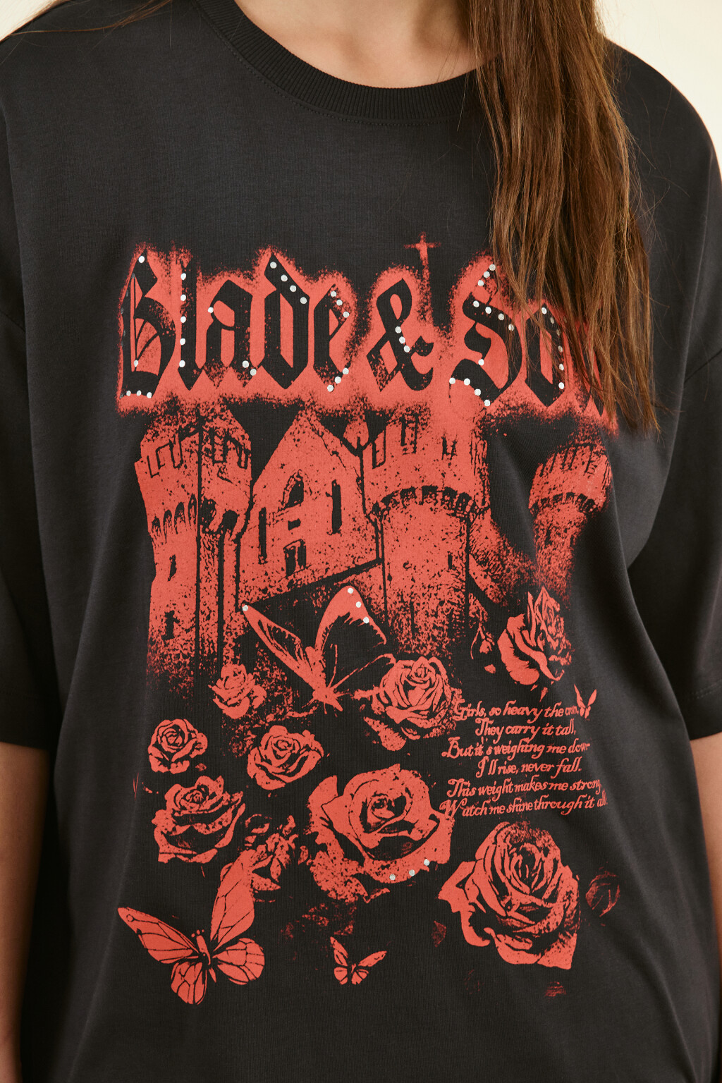 Футболка хлопковая с принтом - цвет серый - 5