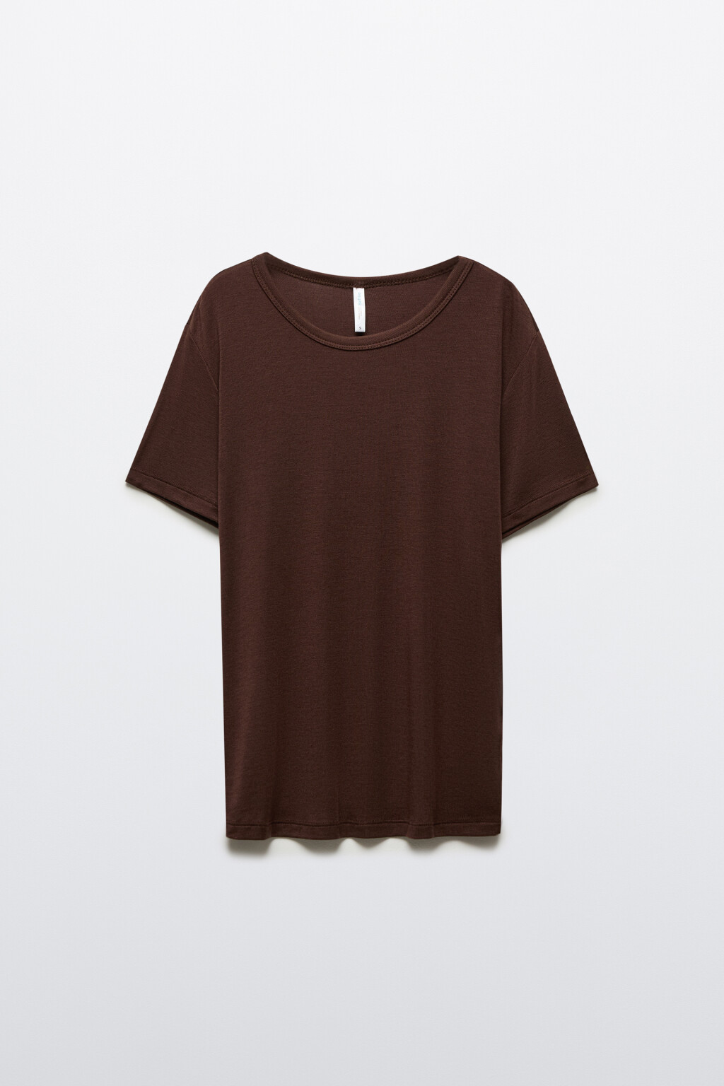 Футболка трикотажная с шерстью - цвет коричневый - 8