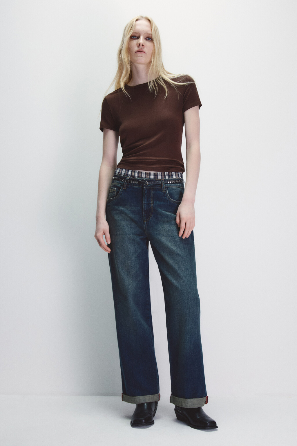 Футболка трикотажная с шерстью - цвет коричневый - 5