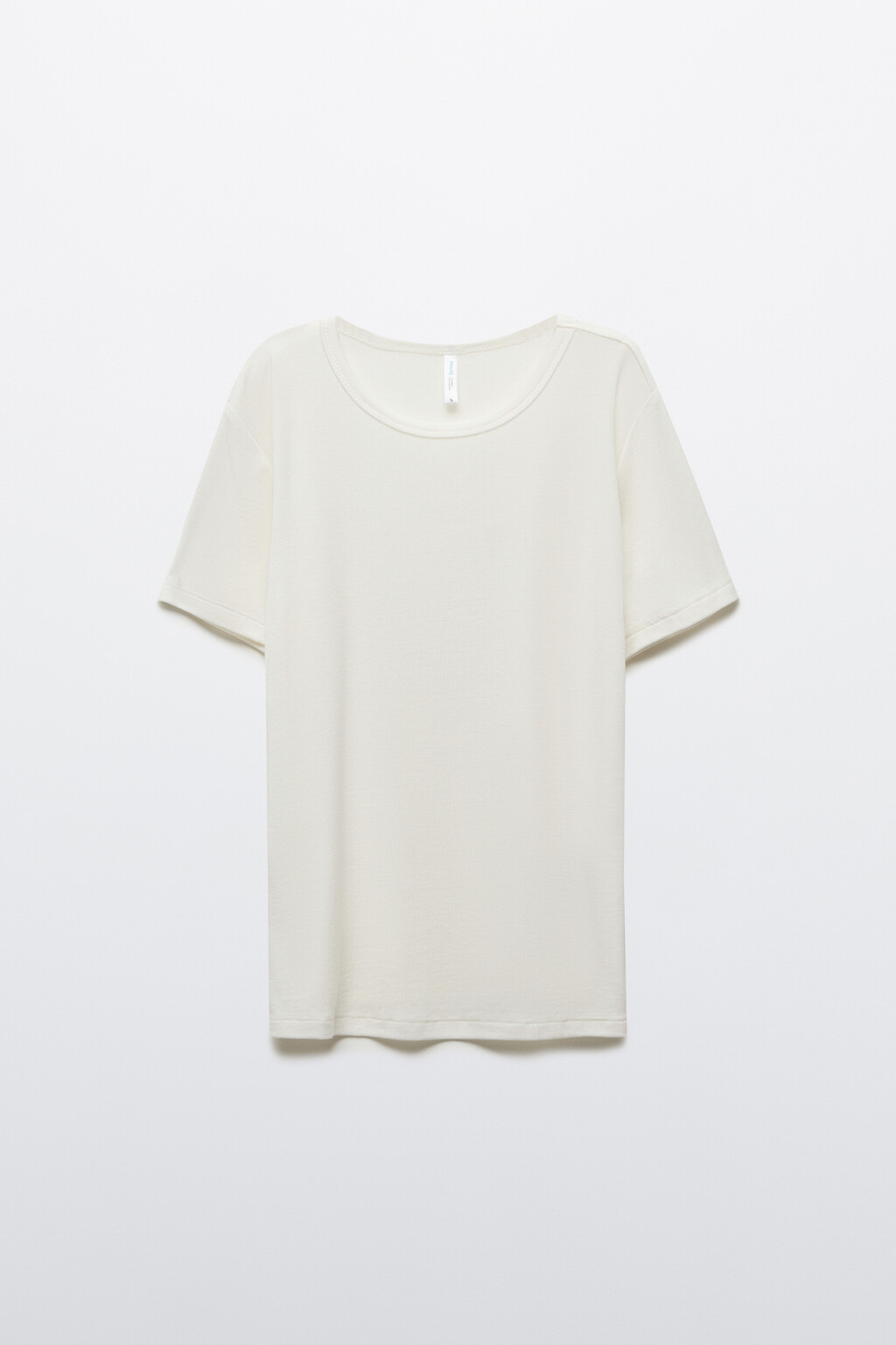 Футболка трикотажная с шерстью - цвет молочный - 7