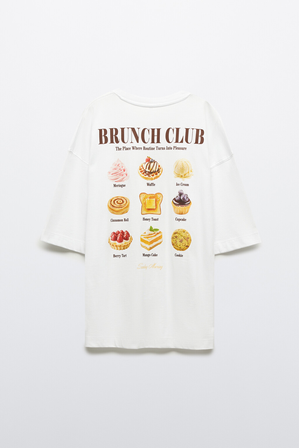 Футболка свободная с принтом - цвет белый - 9