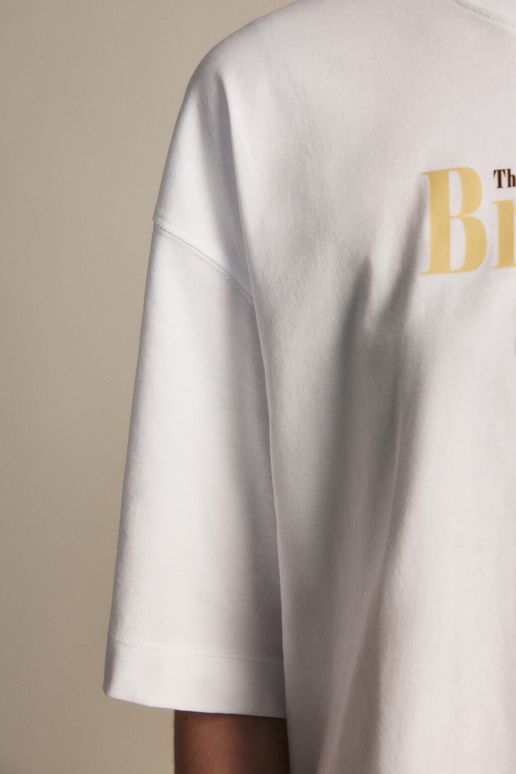 Футболка свободная с принтом - цвет белый - 7