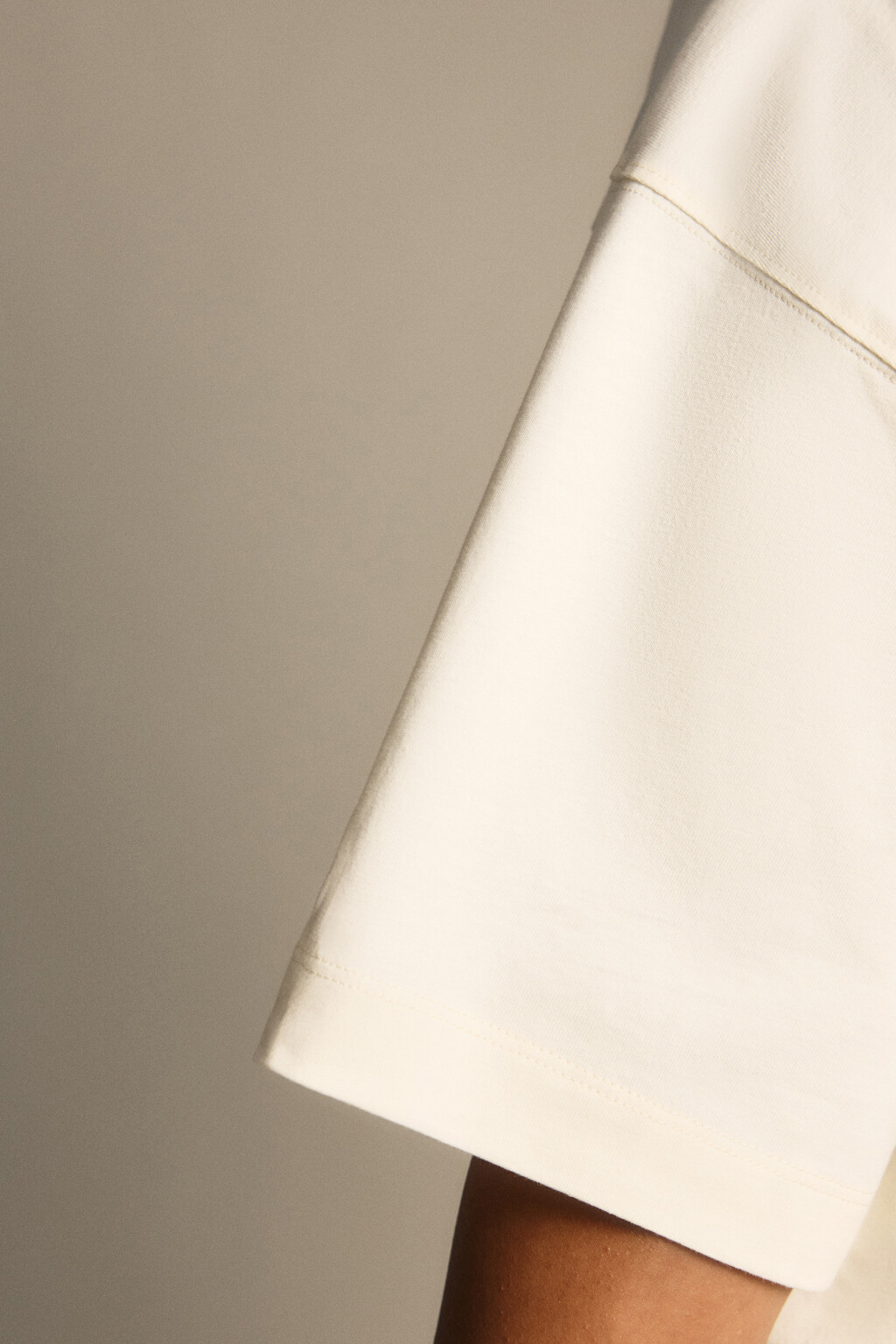 Футболка свободная с принтом - цвет бежевый - 7