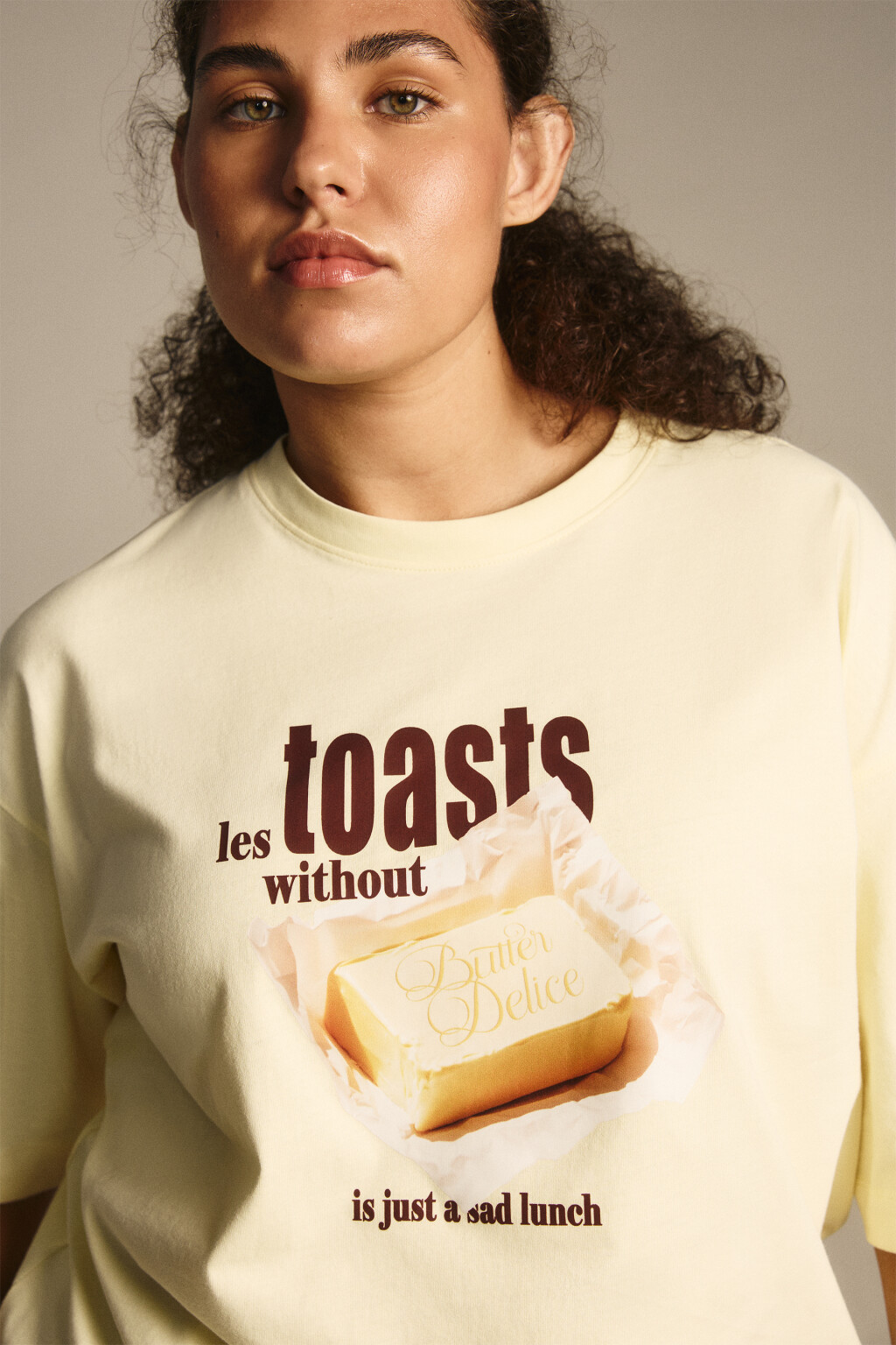 Футболка свободная с принтом - цвет желтый - 7