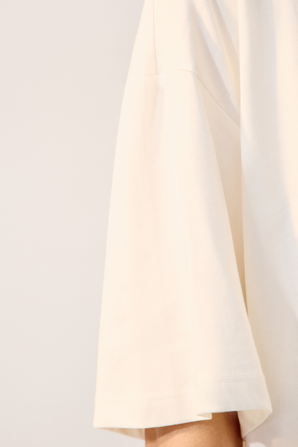 Футболка oversize с принтом-надписью - цвет бежевый - 6