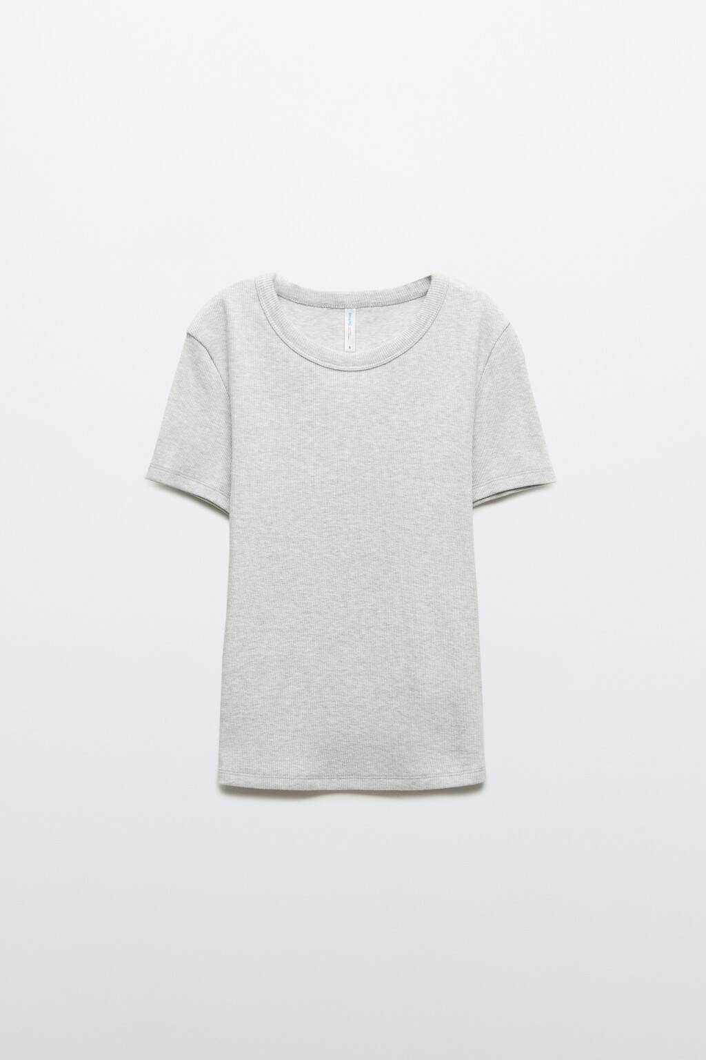 Футболка приталенная в рубчик - цвет серый - 7