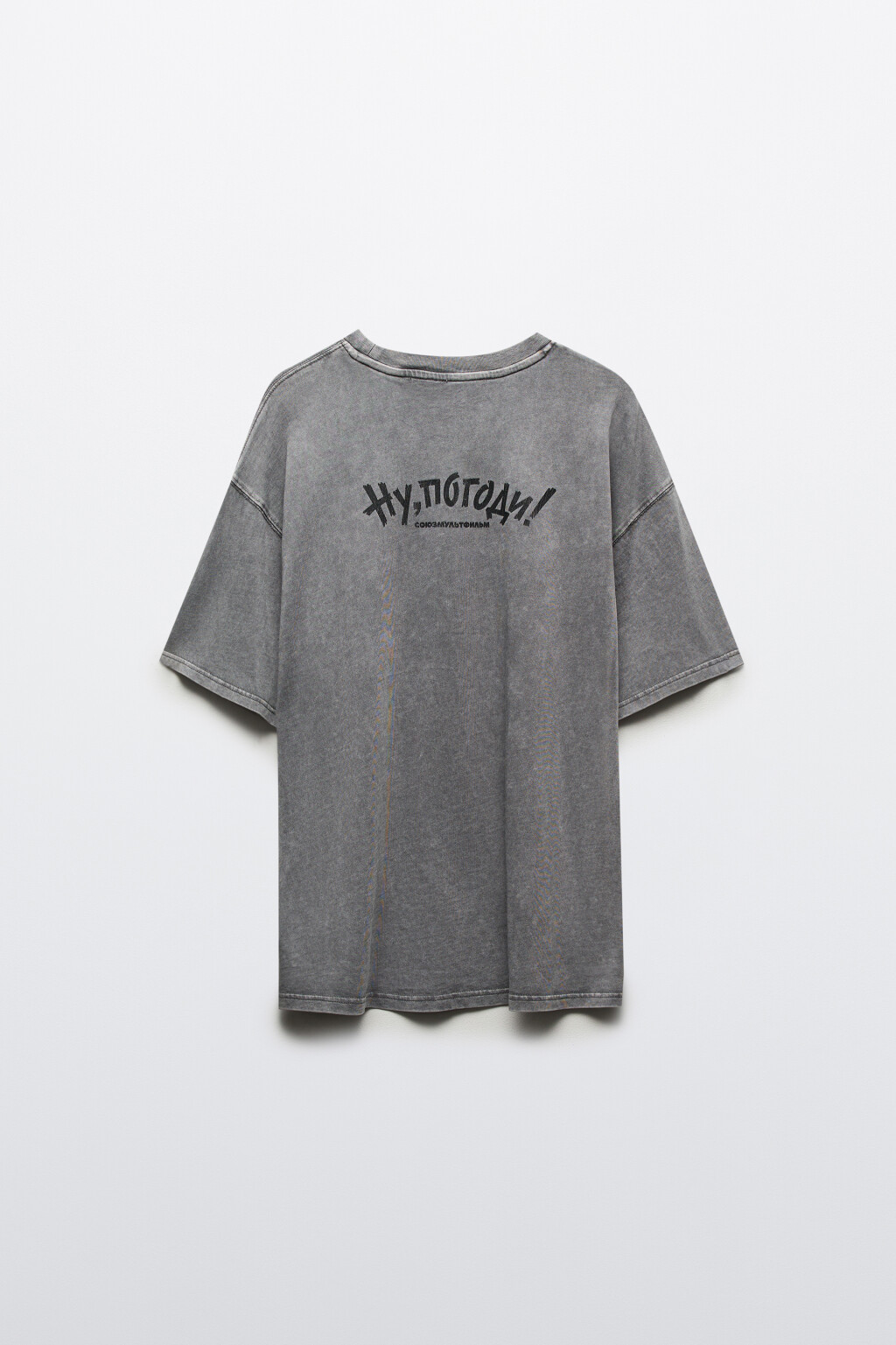 Футболка унисекс вареная с принтом - цвет серый - 10
