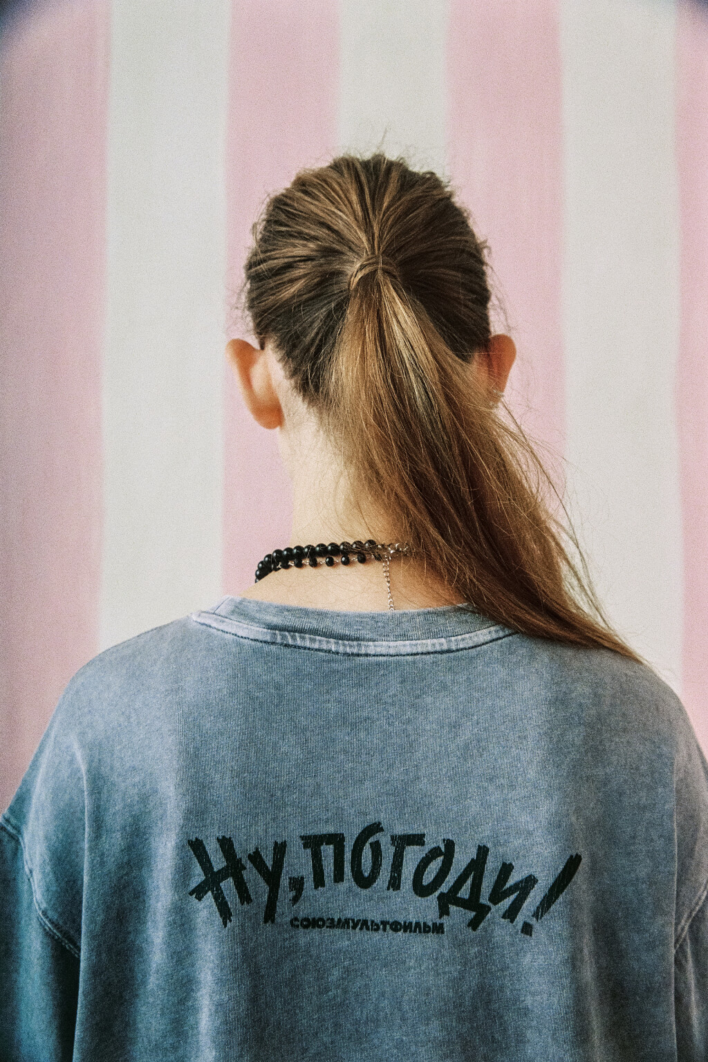 Футболка унисекс вареная с принтом - цвет серый - 2