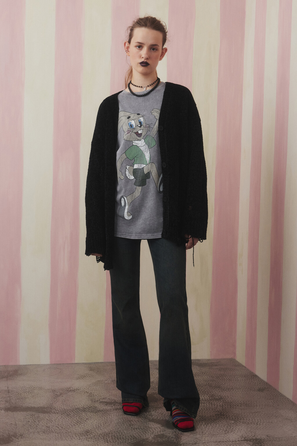 Футболка унисекс вареная с принтом - цвет серый - 5