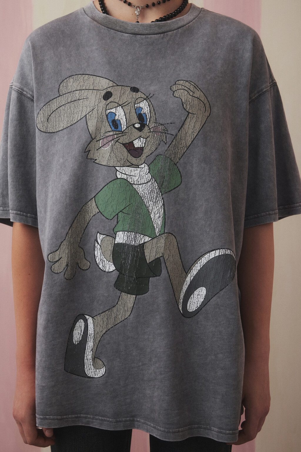 Футболка унисекс вареная с принтом - цвет серый - 6