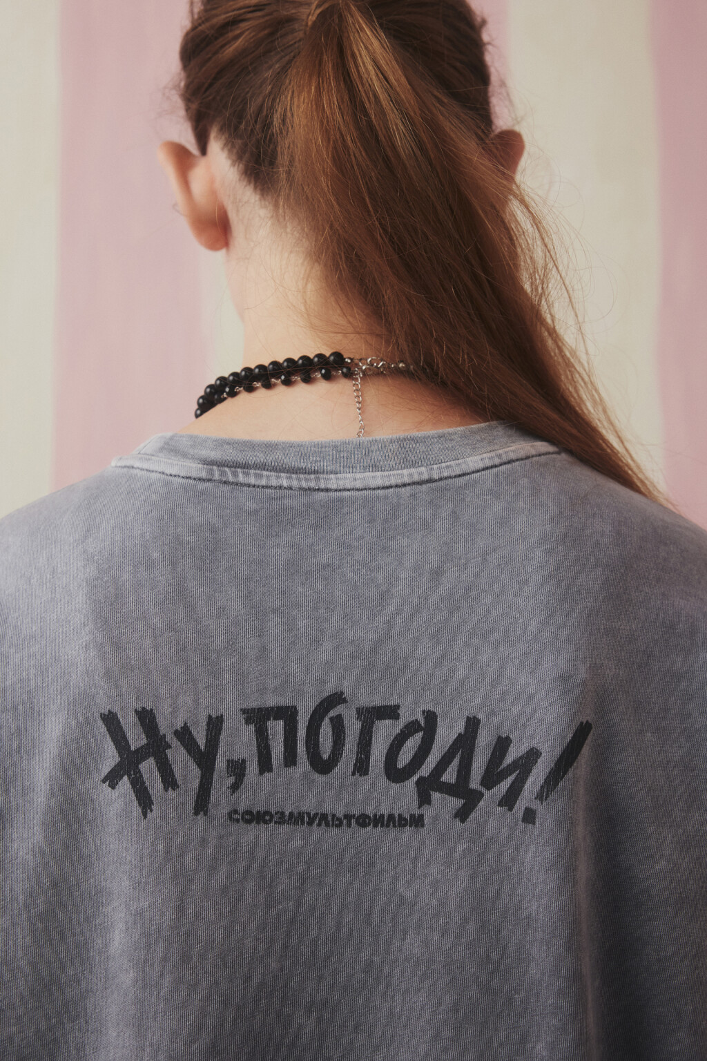 Футболка унисекс вареная с принтом - цвет серый - 8