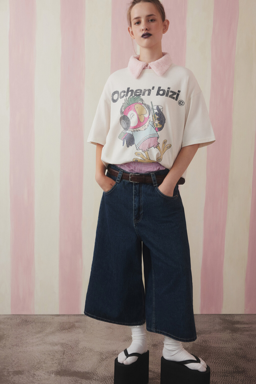 Футболка унисекс вареная с принтом - цвет бежевый - 1