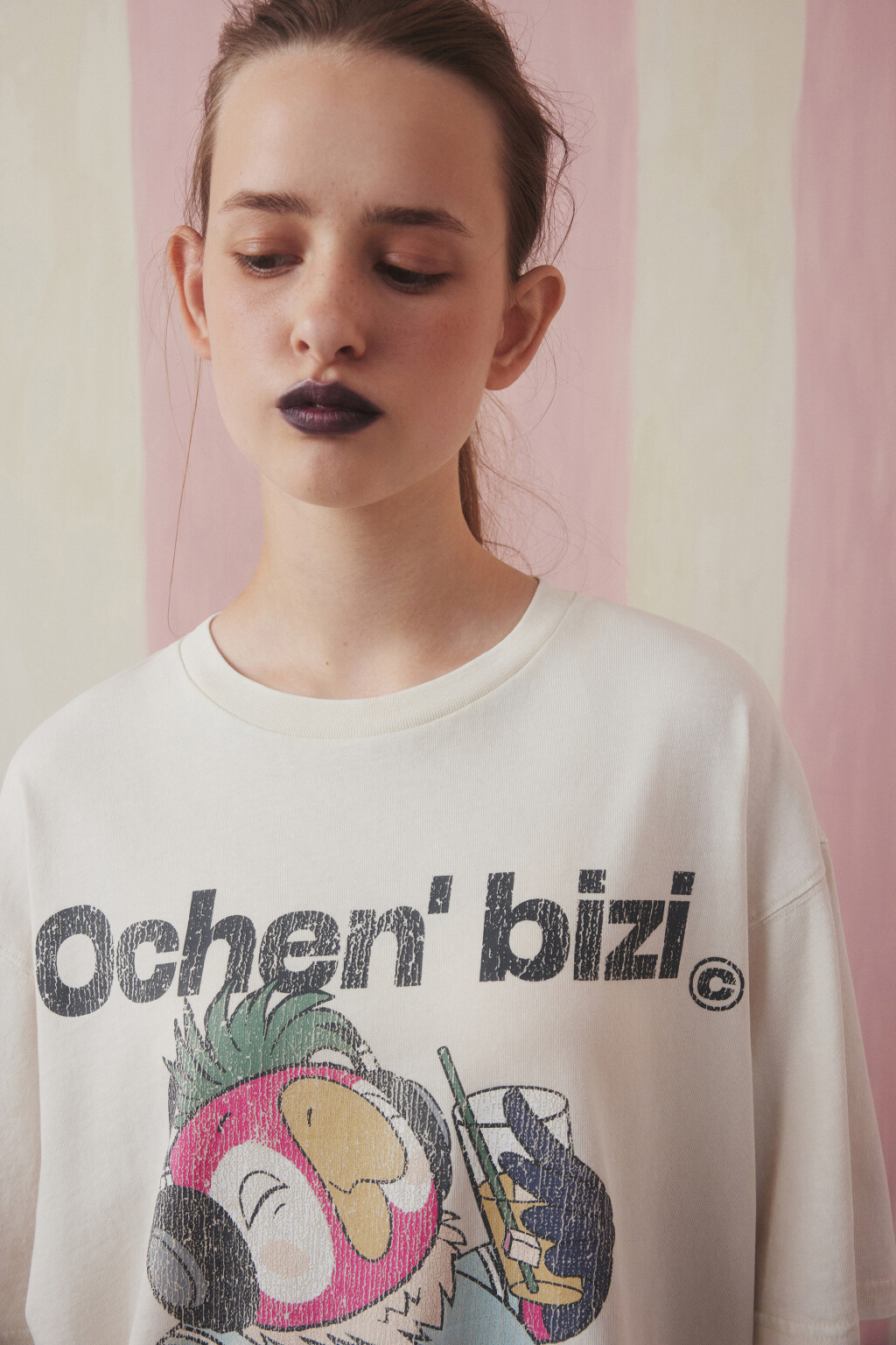 Футболка унисекс вареная с принтом - цвет бежевый - 6