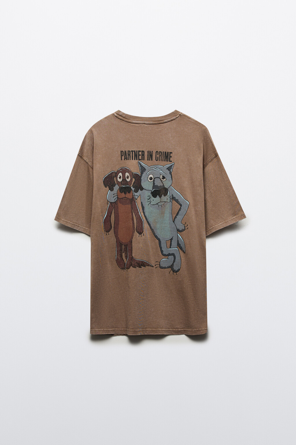 Футболка унисекс вареная с принтом - цвет бежевый - 10