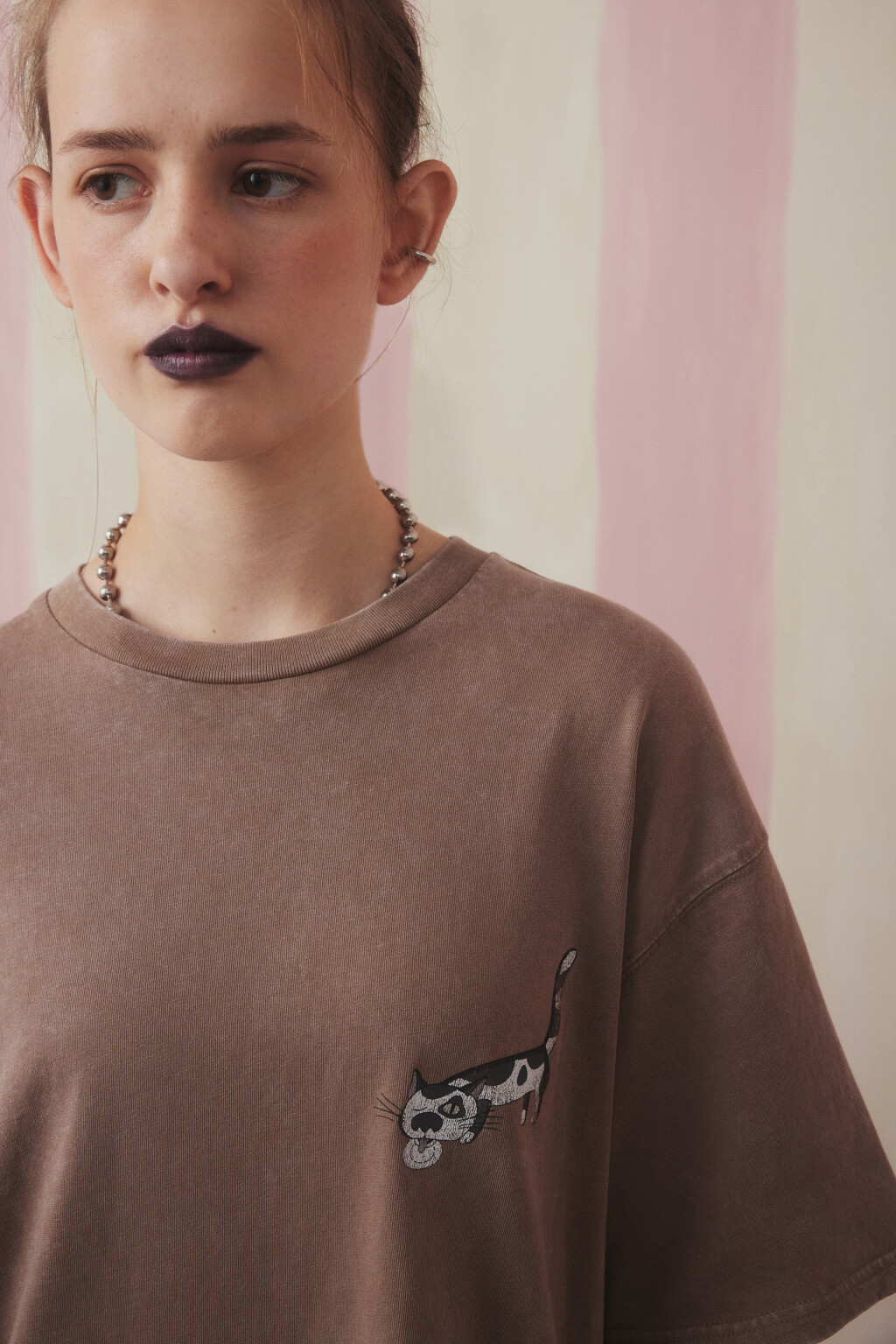 Футболка унисекс вареная с принтом - цвет бежевый - 7