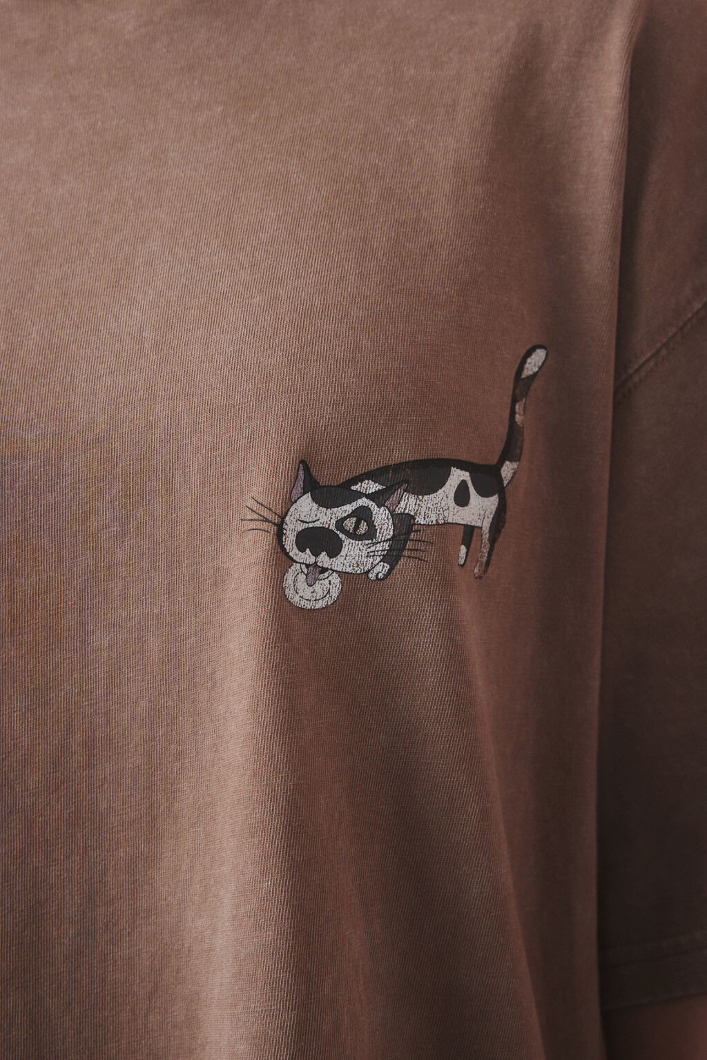 Футболка унисекс вареная с принтом - цвет бежевый - 8