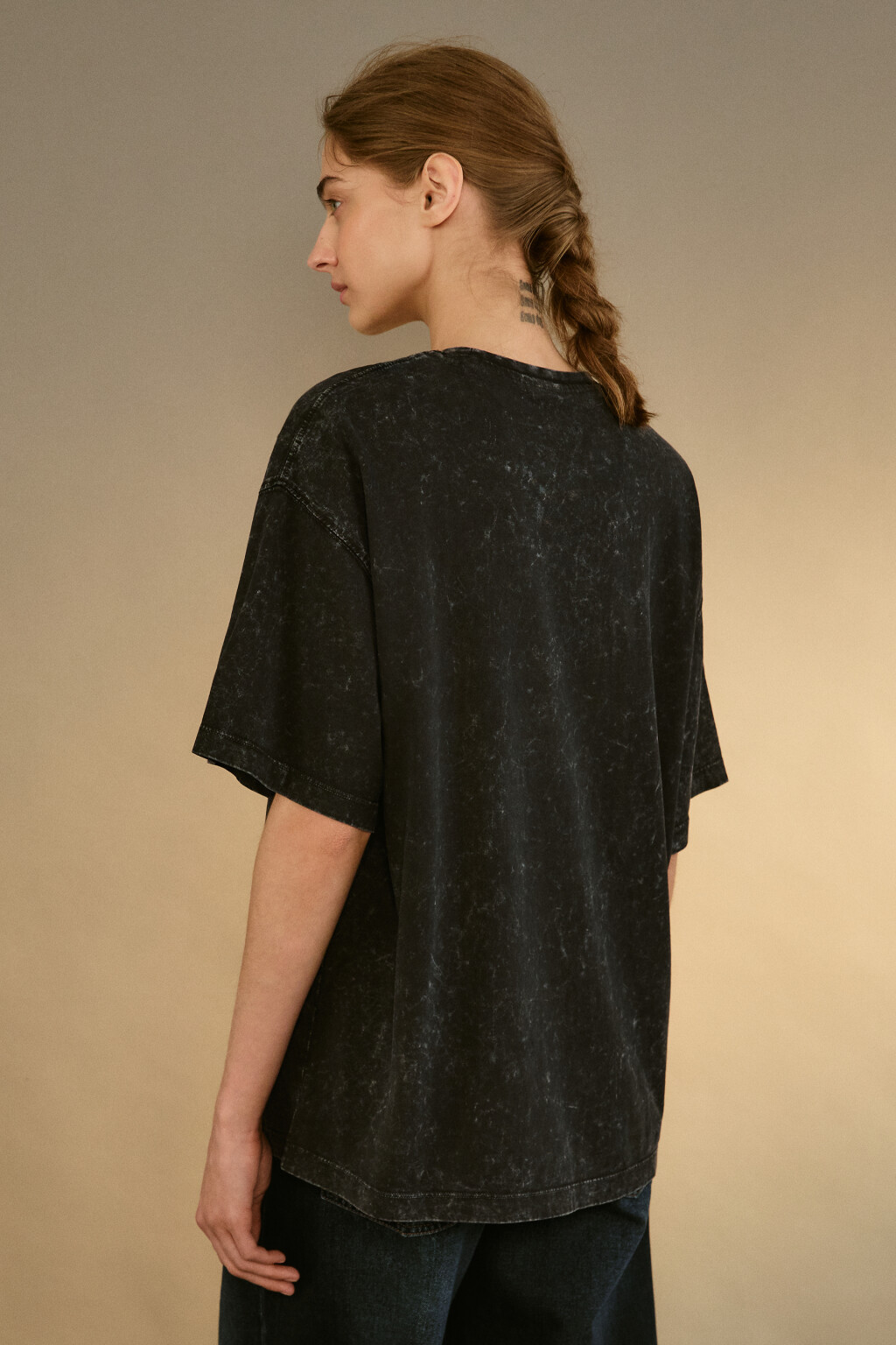 Футболка с вареным эффектом - цвет серый - 3