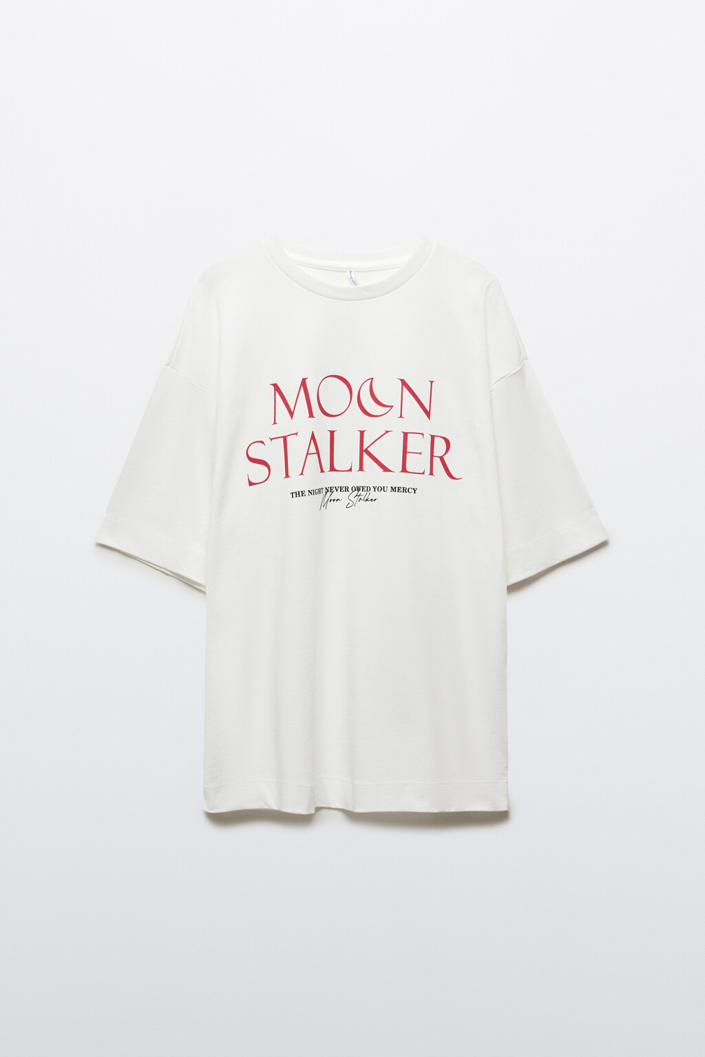 Футболка oversize плотная с принтом - цвет белый - 8