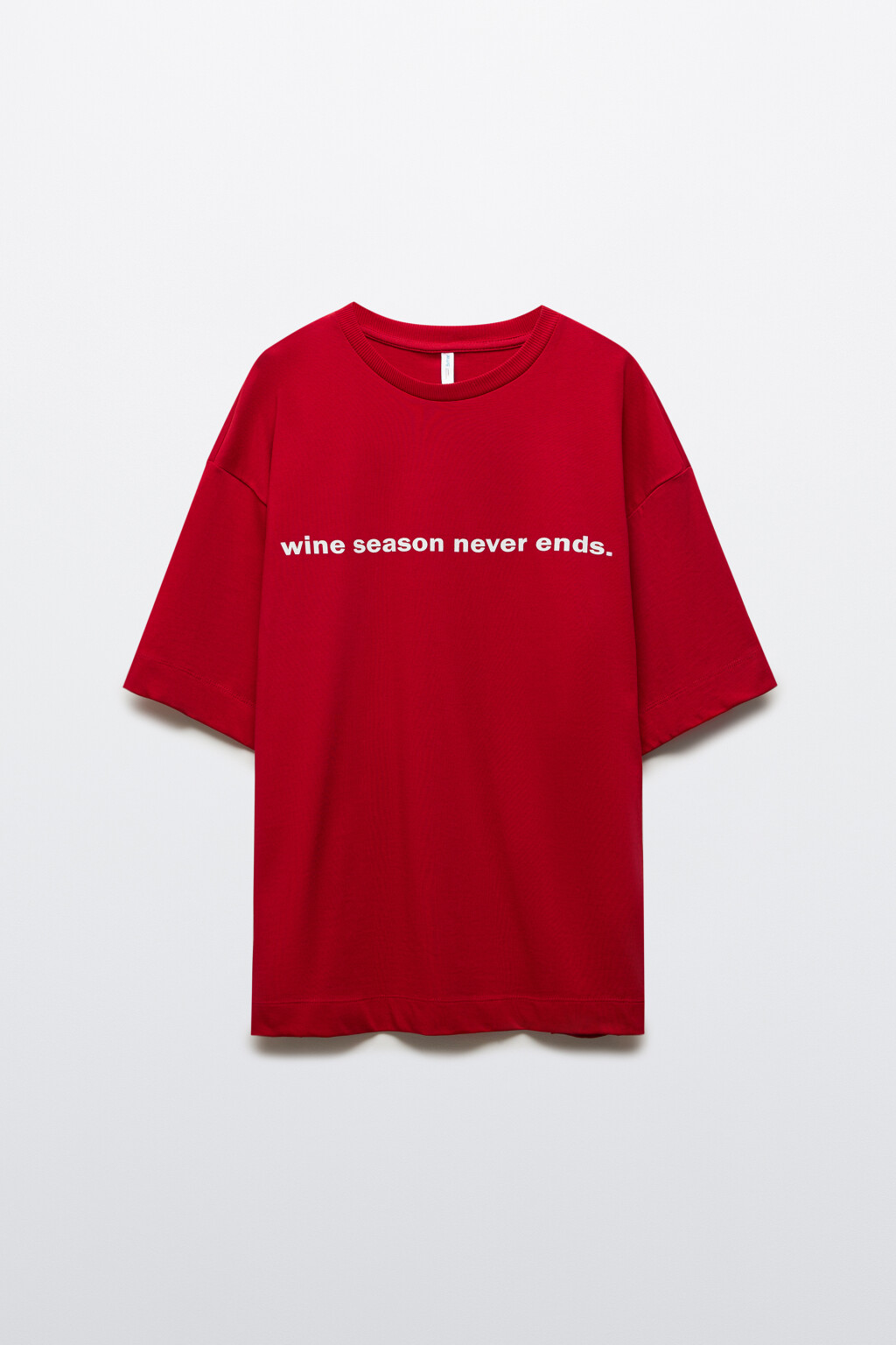 Футболка oversize плотная с принтом - цвет красный - 7