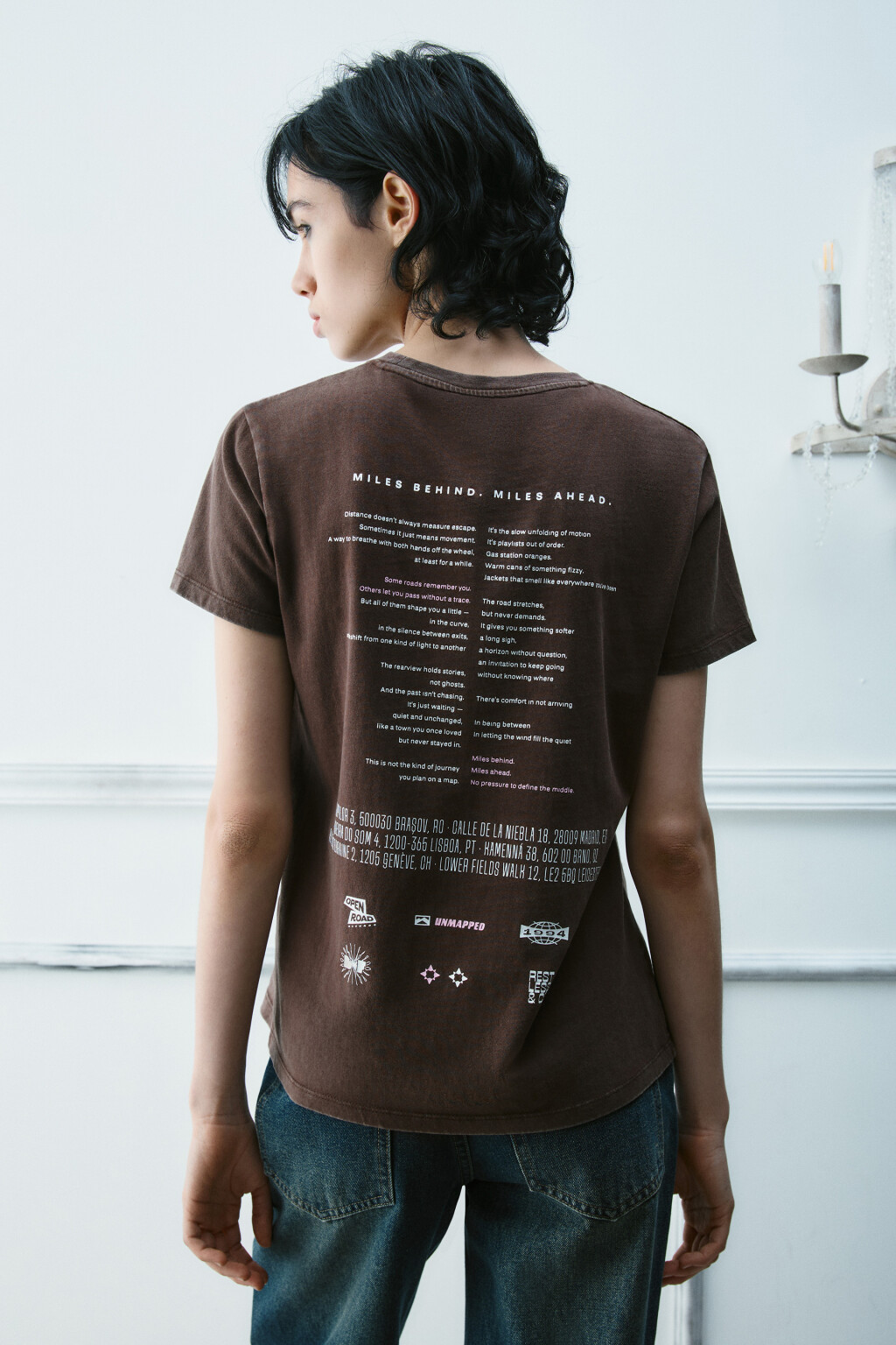 Футболка вареная с принтом - цвет бежевый - 3