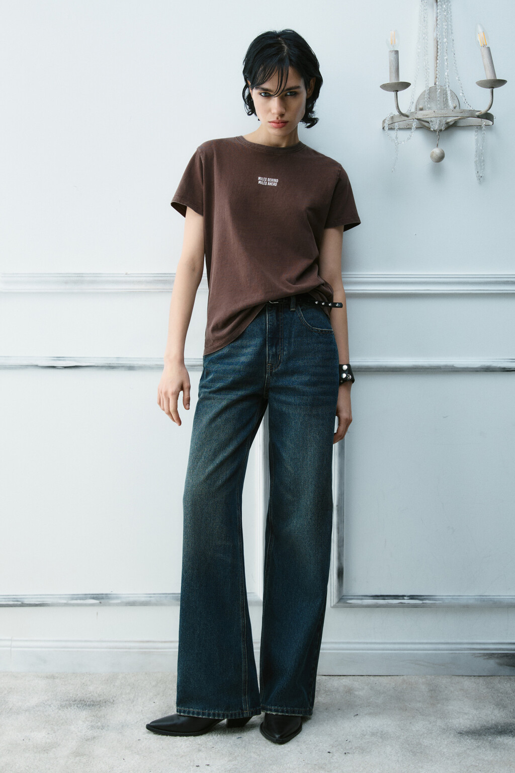 Футболка вареная с принтом - цвет бежевый - 4