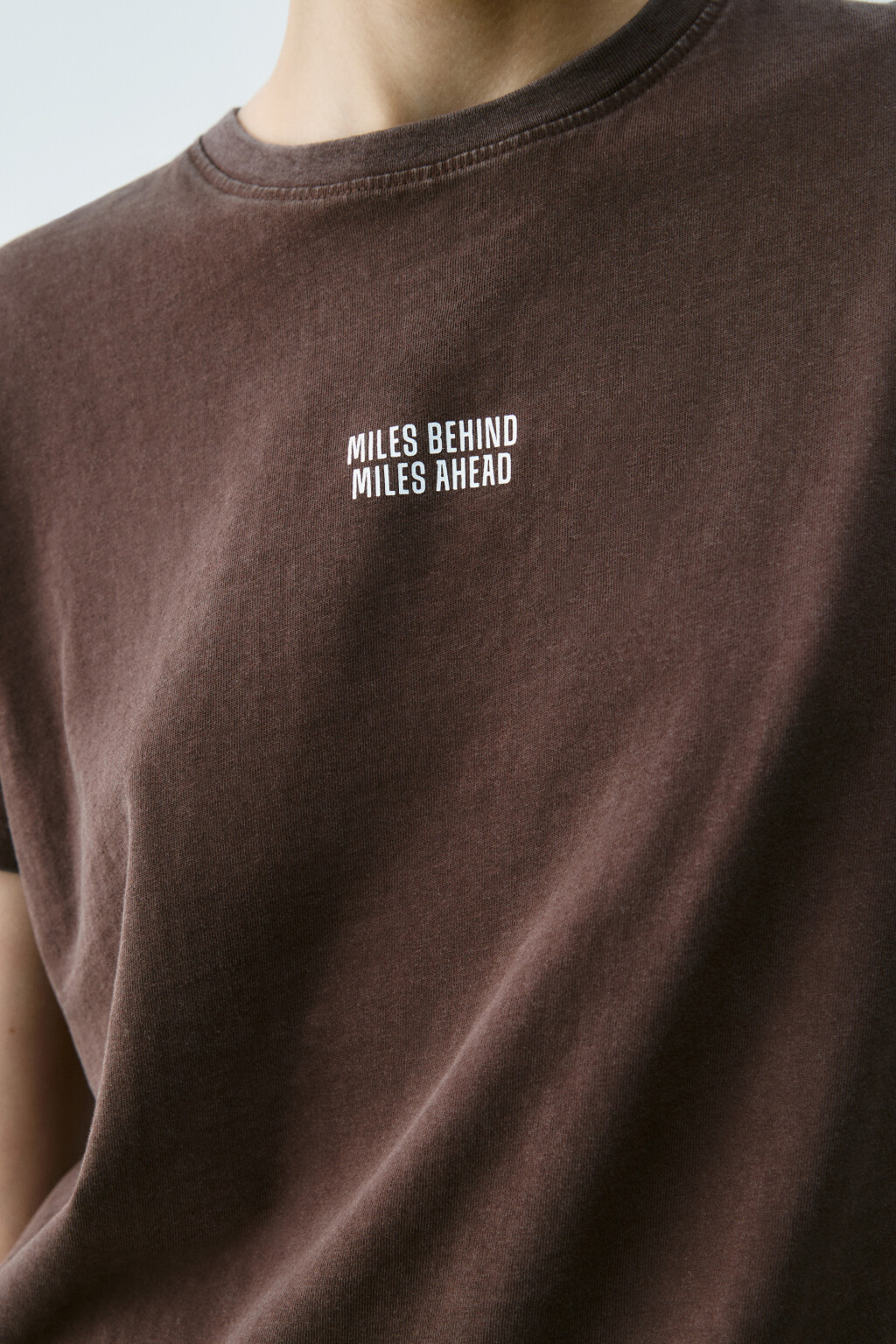 Футболка вареная с принтом - цвет бежевый - 5