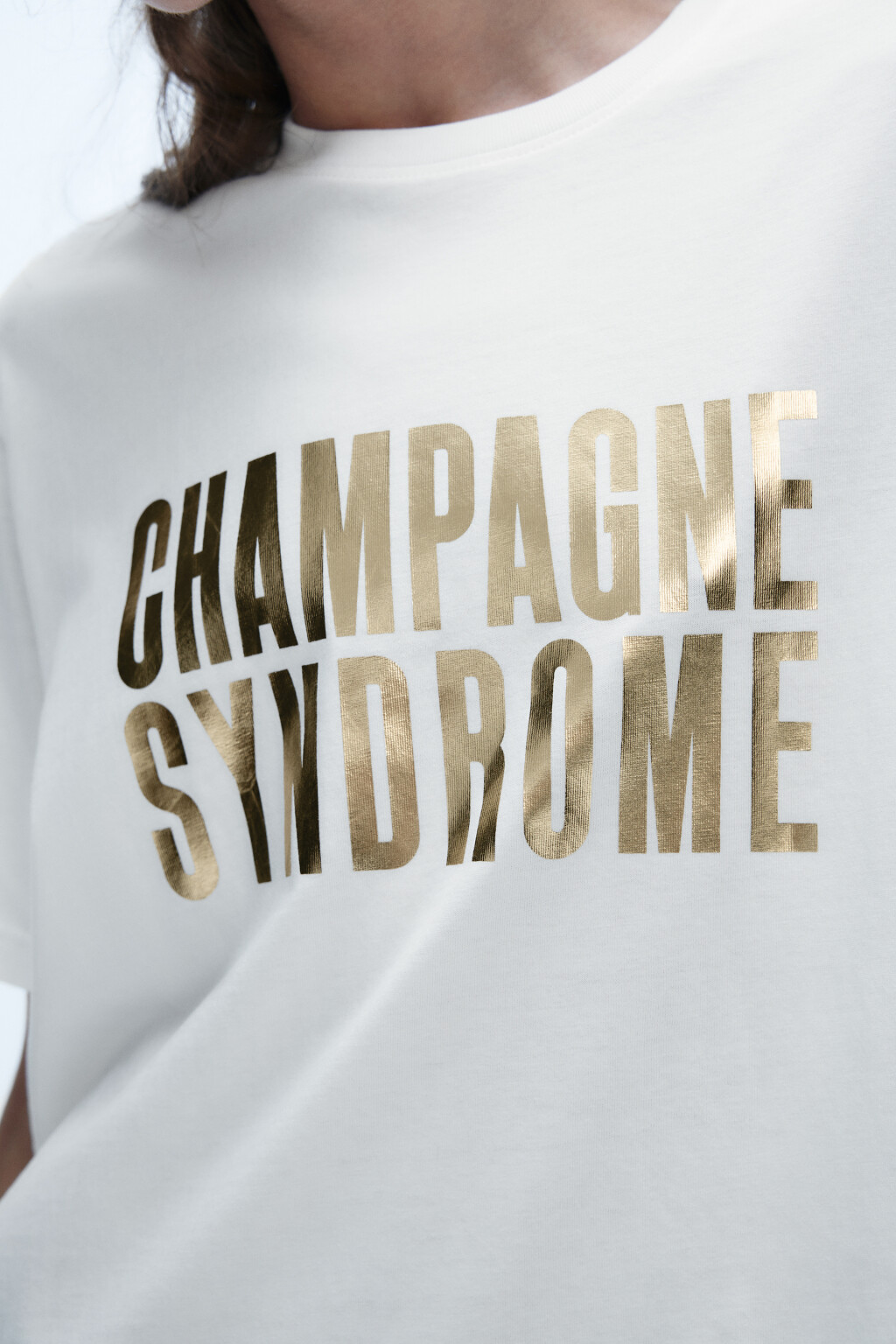 Футболка новогодняя с надписью - цвет белый - 5