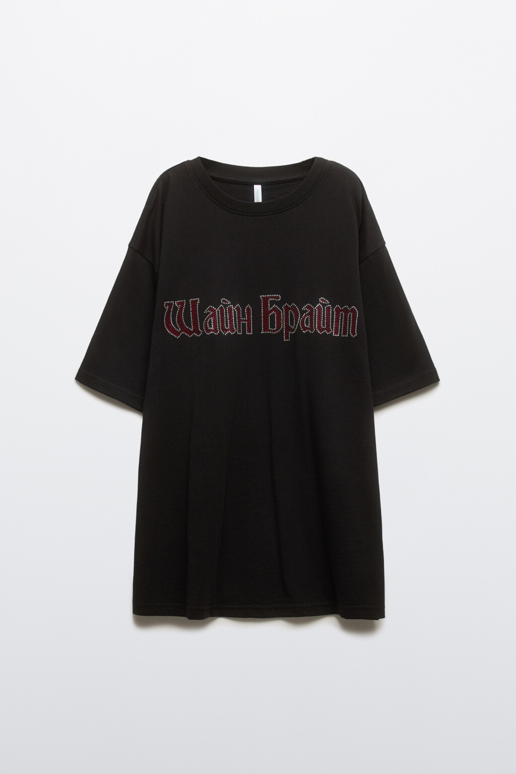 Футболка новогодняя с надписью - цвет черный - 7