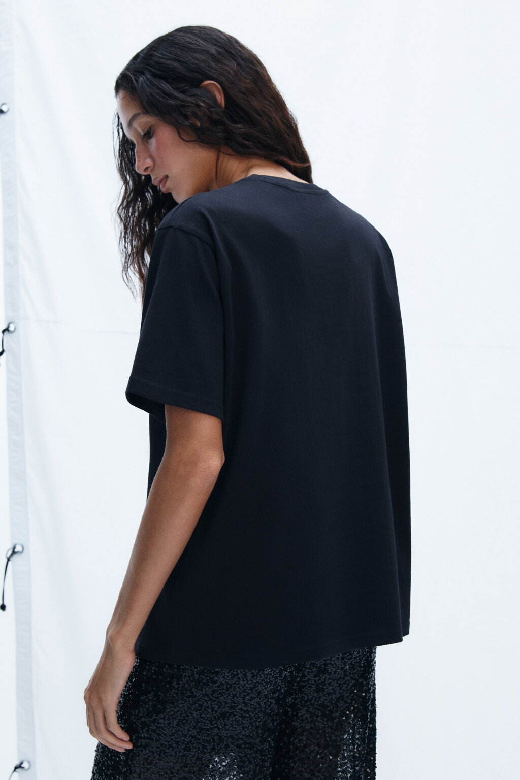 Футболка новогодняя с надписью - цвет черный - 3