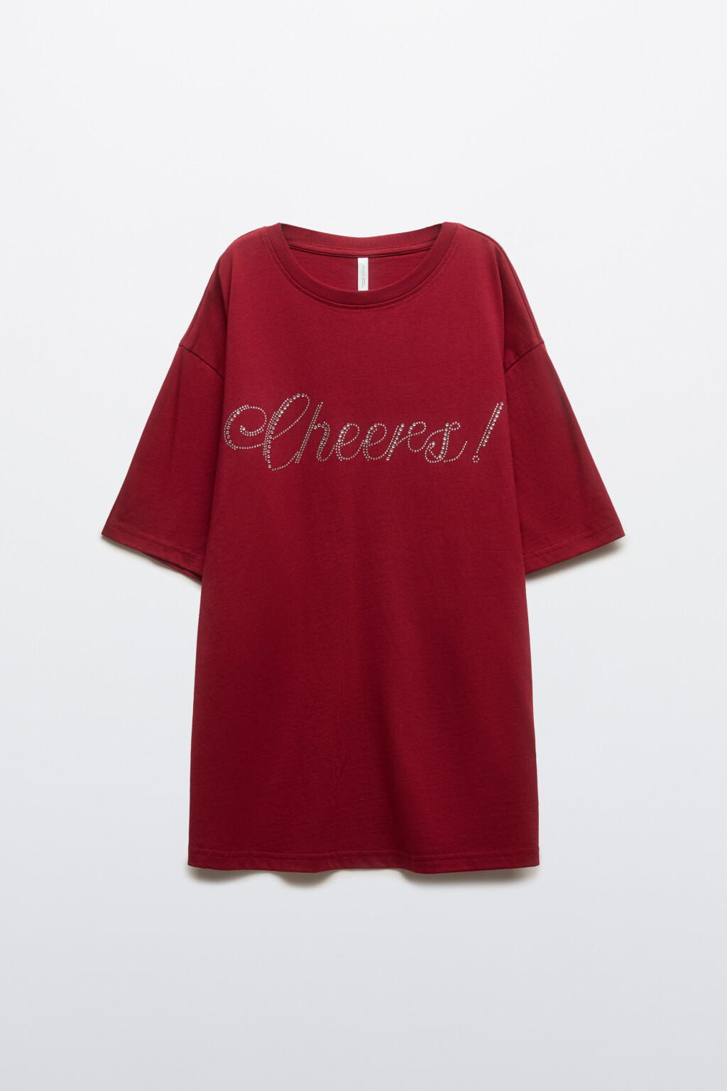 Футболка новогодняя с надписью - цвет бордовый - 7