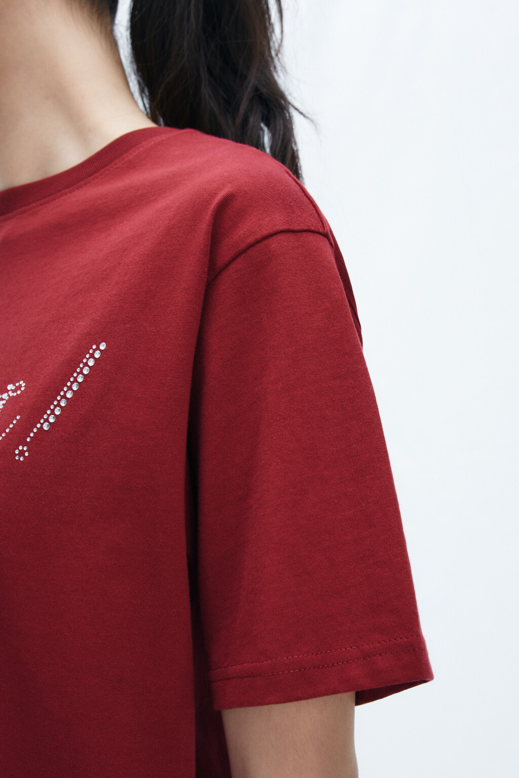 Футболка новогодняя с надписью - цвет бордовый - 6