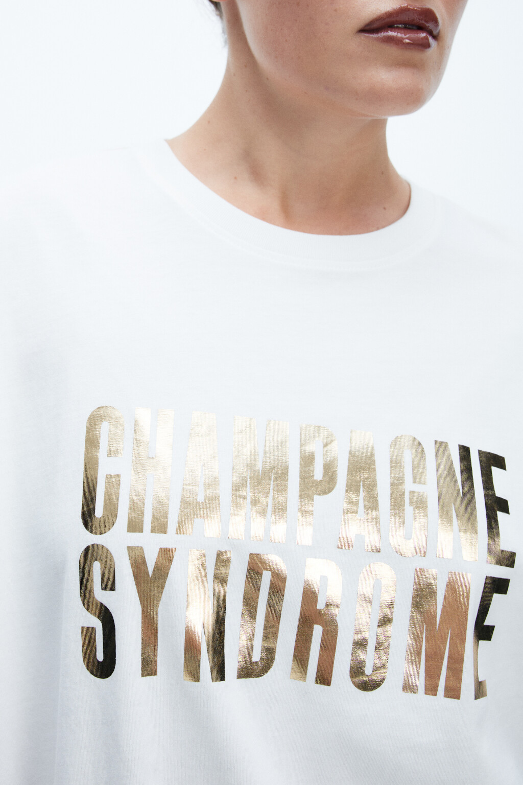 Футболка новогодняя с надписью - цвет белый - 5