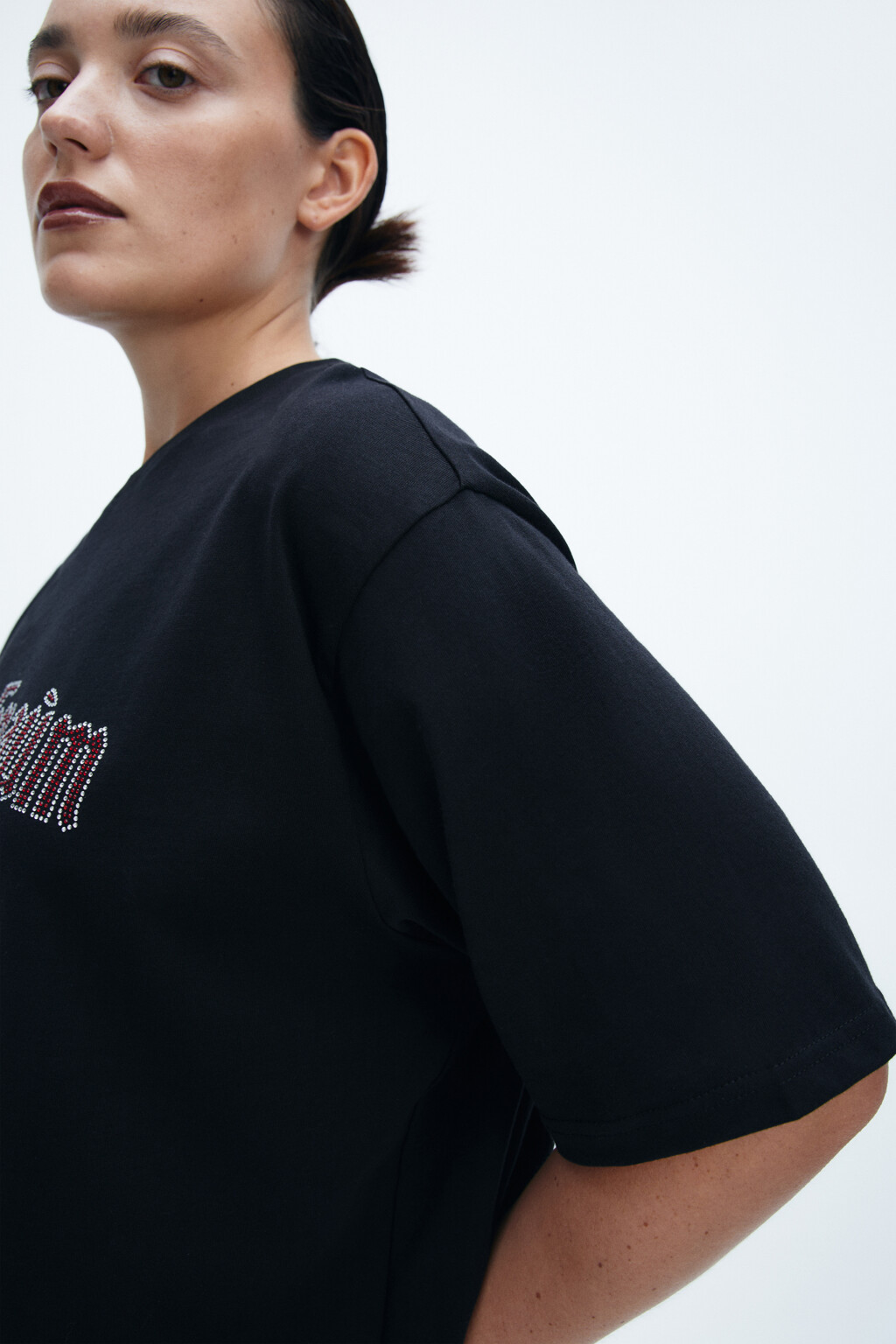 Футболка новогодняя с надписью - цвет черный - 8