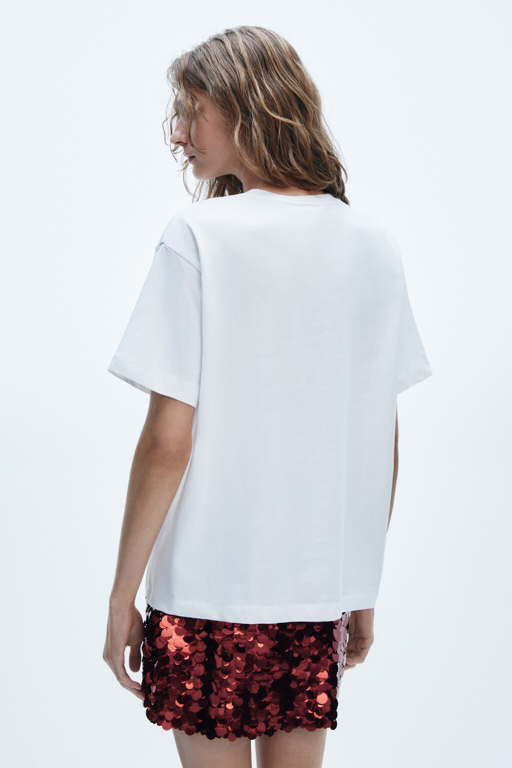 Футболка с новогодним принтом - цвет белый - 3