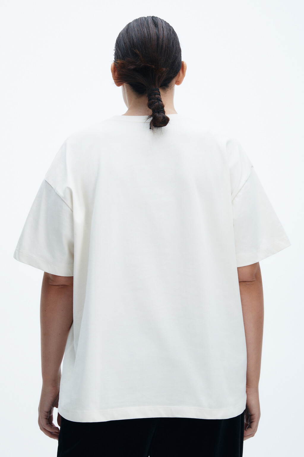 Футболка с новогодним принтом - цвет бежевый - 3