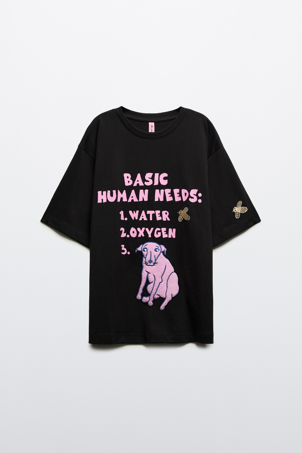 Футболка свободная с принтом - цвет черный - 8