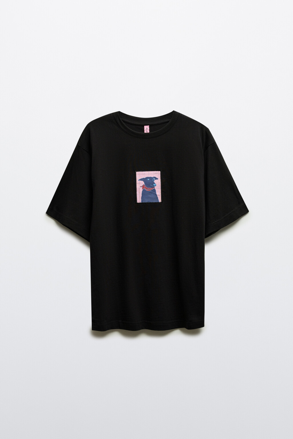 Футболка свободная с принтом - цвет черный - 10