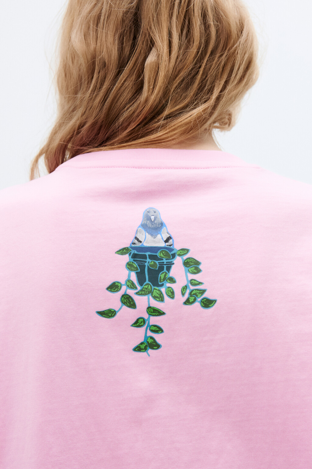 Футболка свободная с принтом - цвет розовый - 9