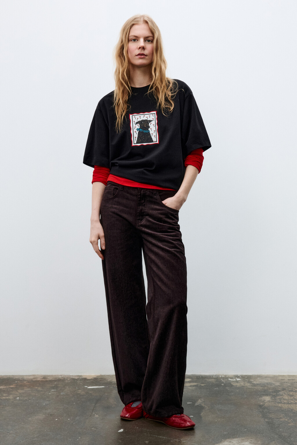 Футболка свободная с принтом - цвет мультиколор - 6