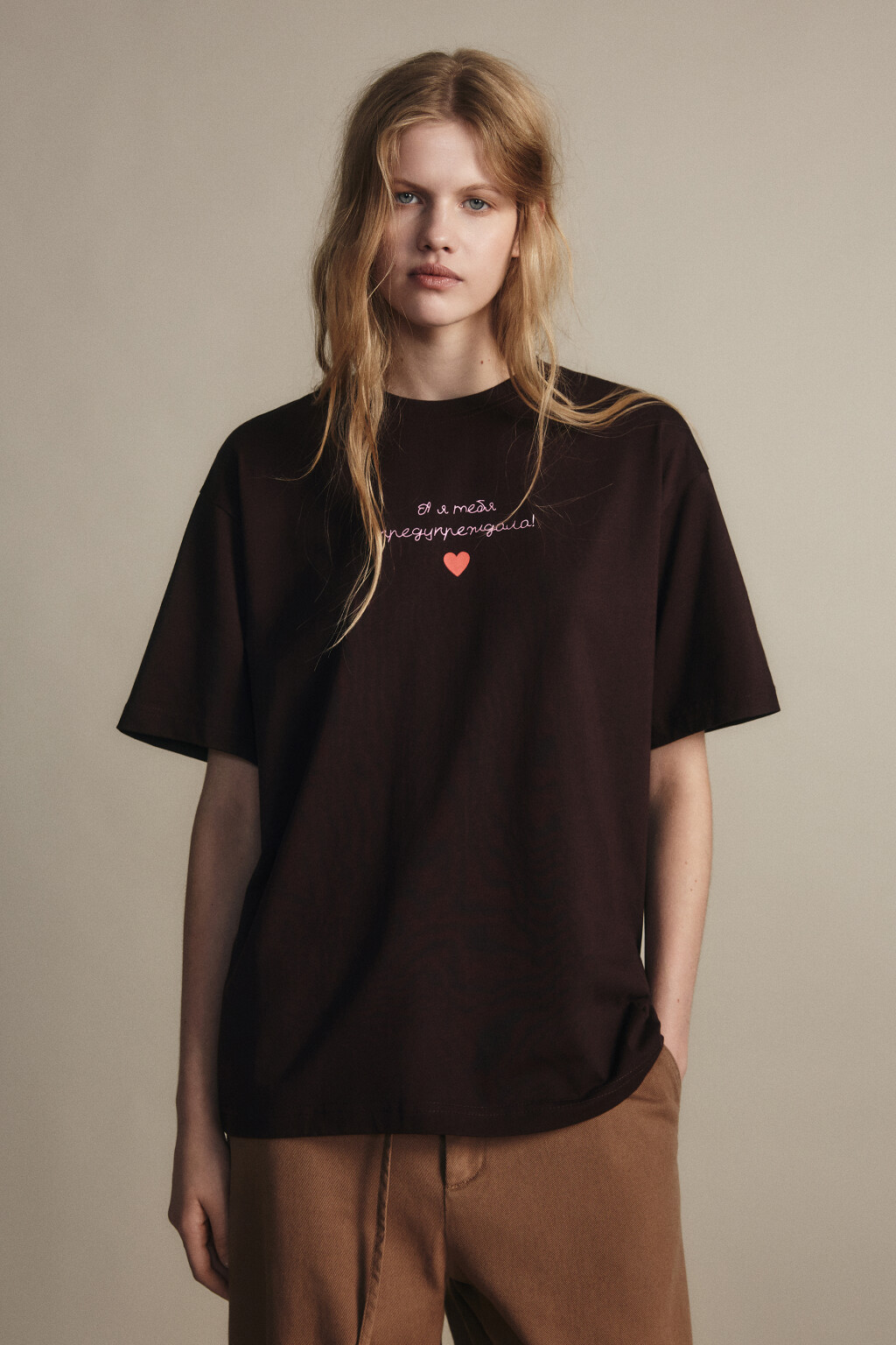 Футболка с принтом-надписью - цвет мультиколор - 2