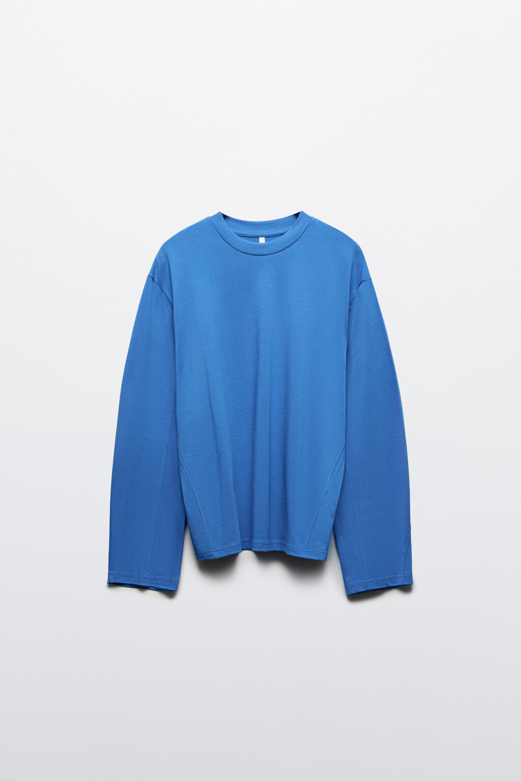 Лонгслив oversize из хлопка - цвет синий - 7