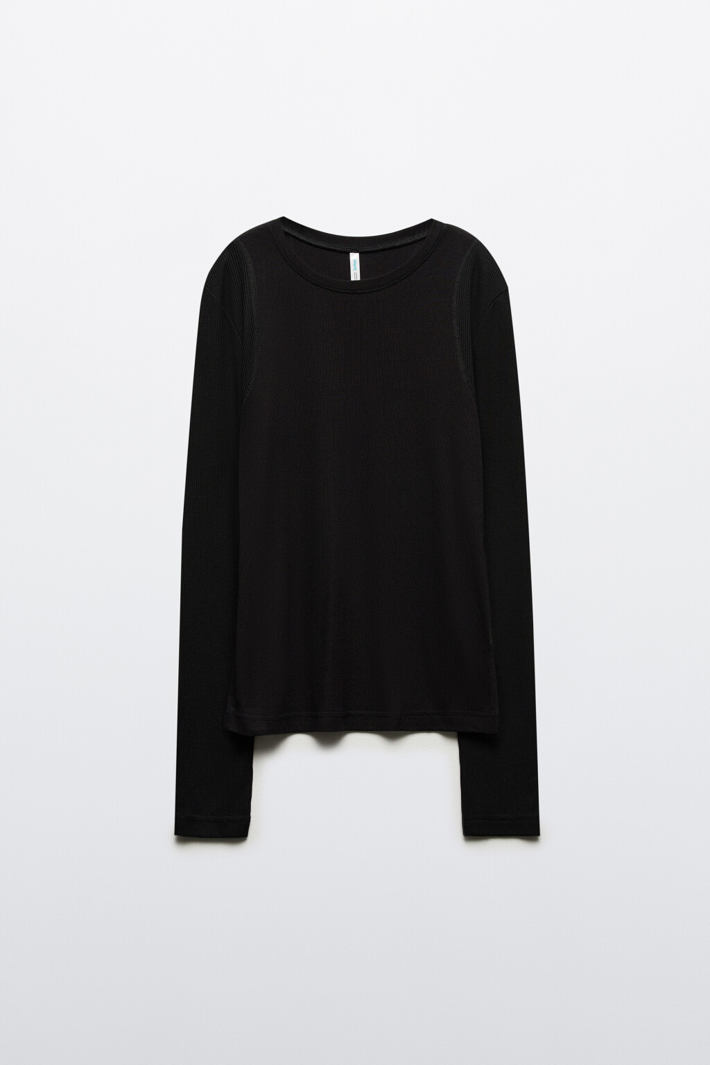 Лонгслив из вискозного трикотажа - цвет черный - 7