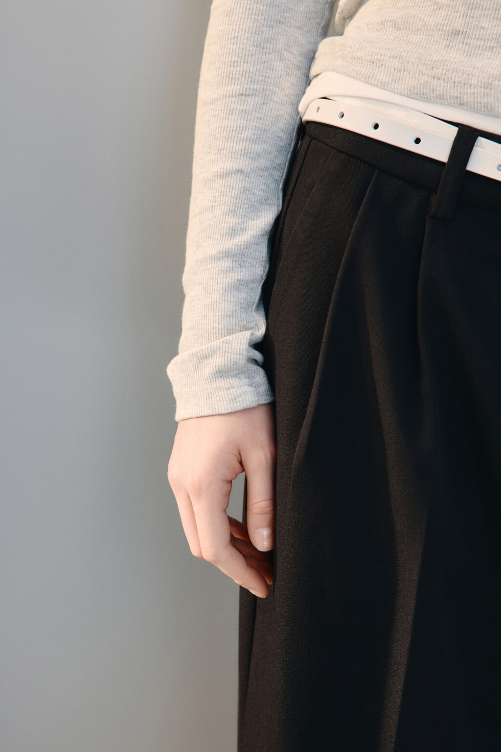 Лонгслив двуслойный с застежкой - цвет серый - 6