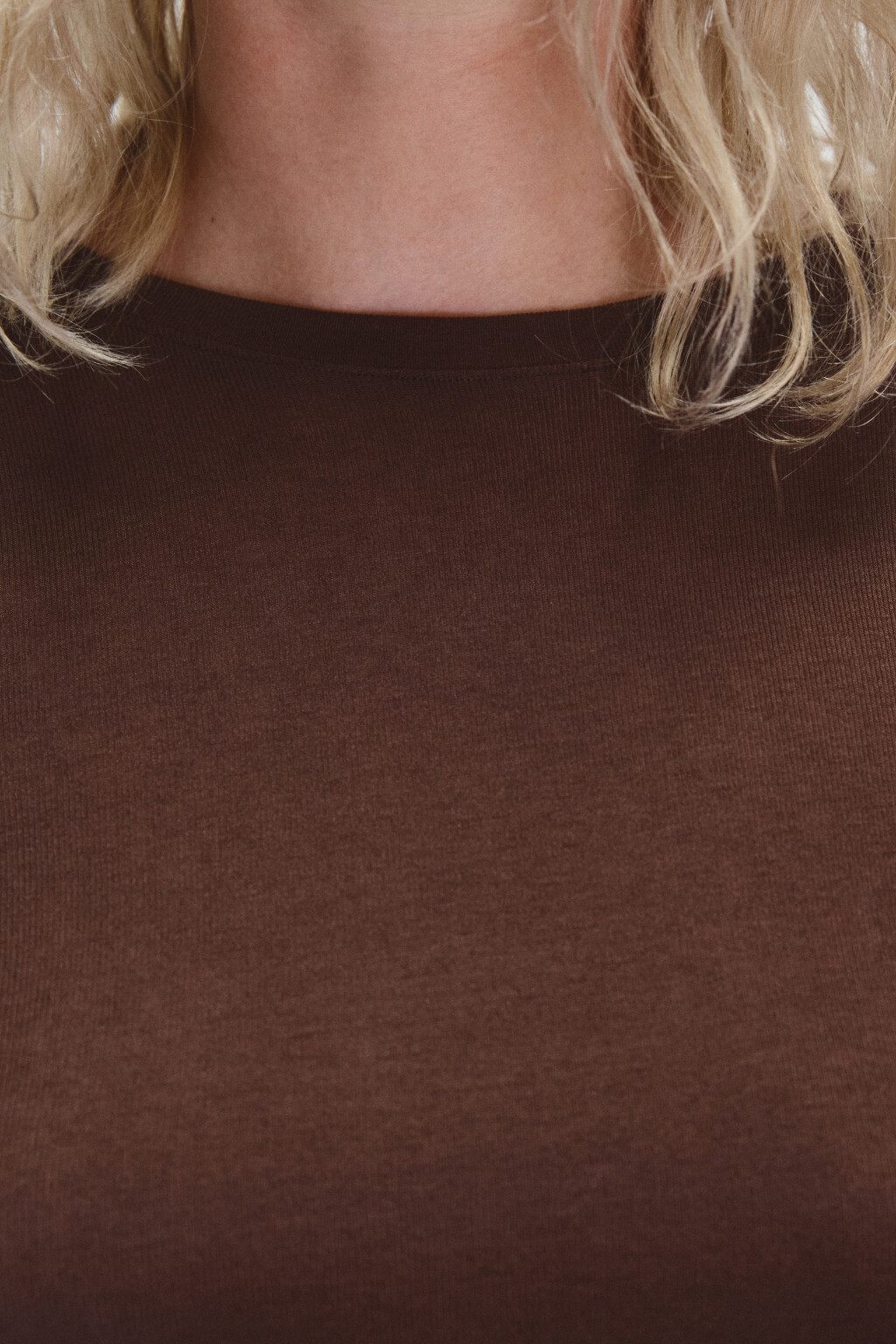 Лонгслив трикотажный с шерстью - цвет коричневый - 5