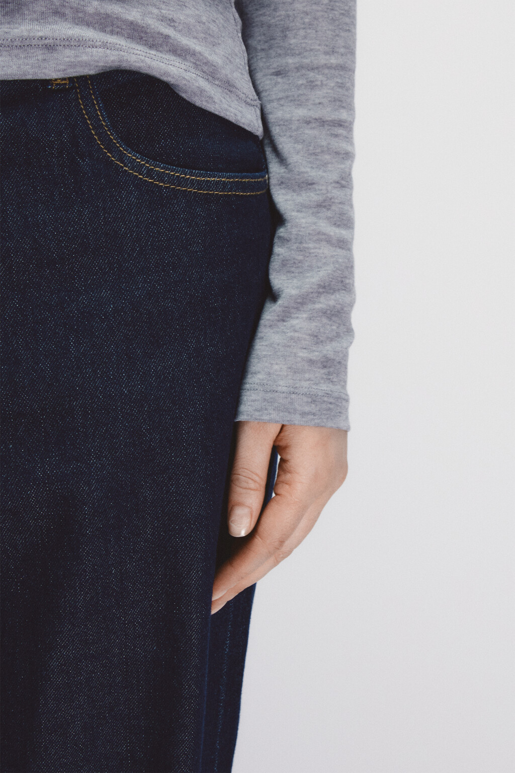 Лонгслив трикотажный с шерстью - цвет серый - 6