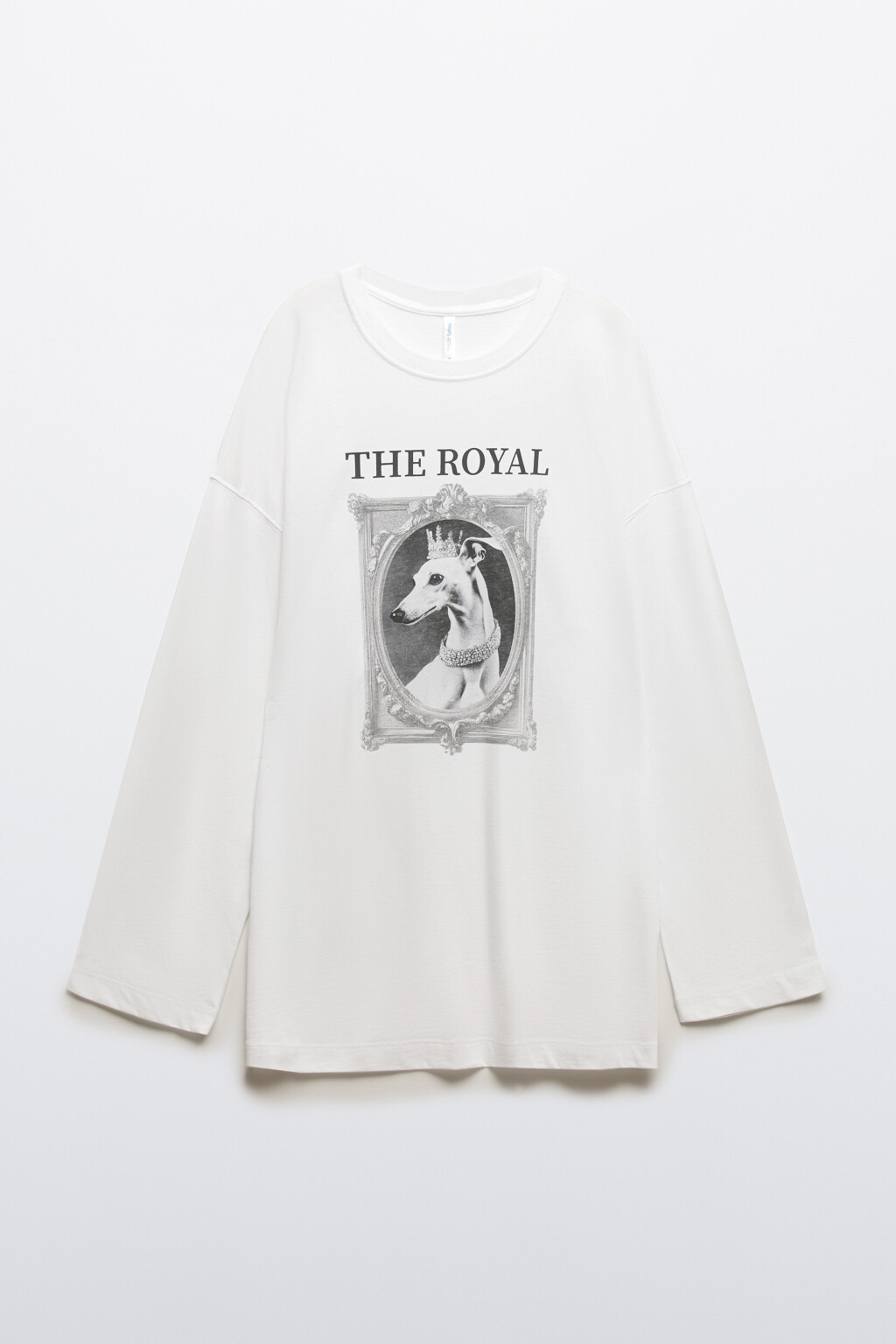 Лонгслив хлопковый с принтом - цвет белый - 8